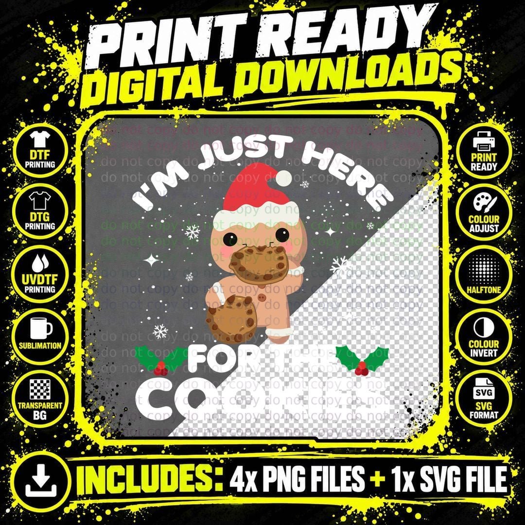 Christmas Gingerbread Man T-Shirt, Festive Holiday Png SVG Digital Bundle