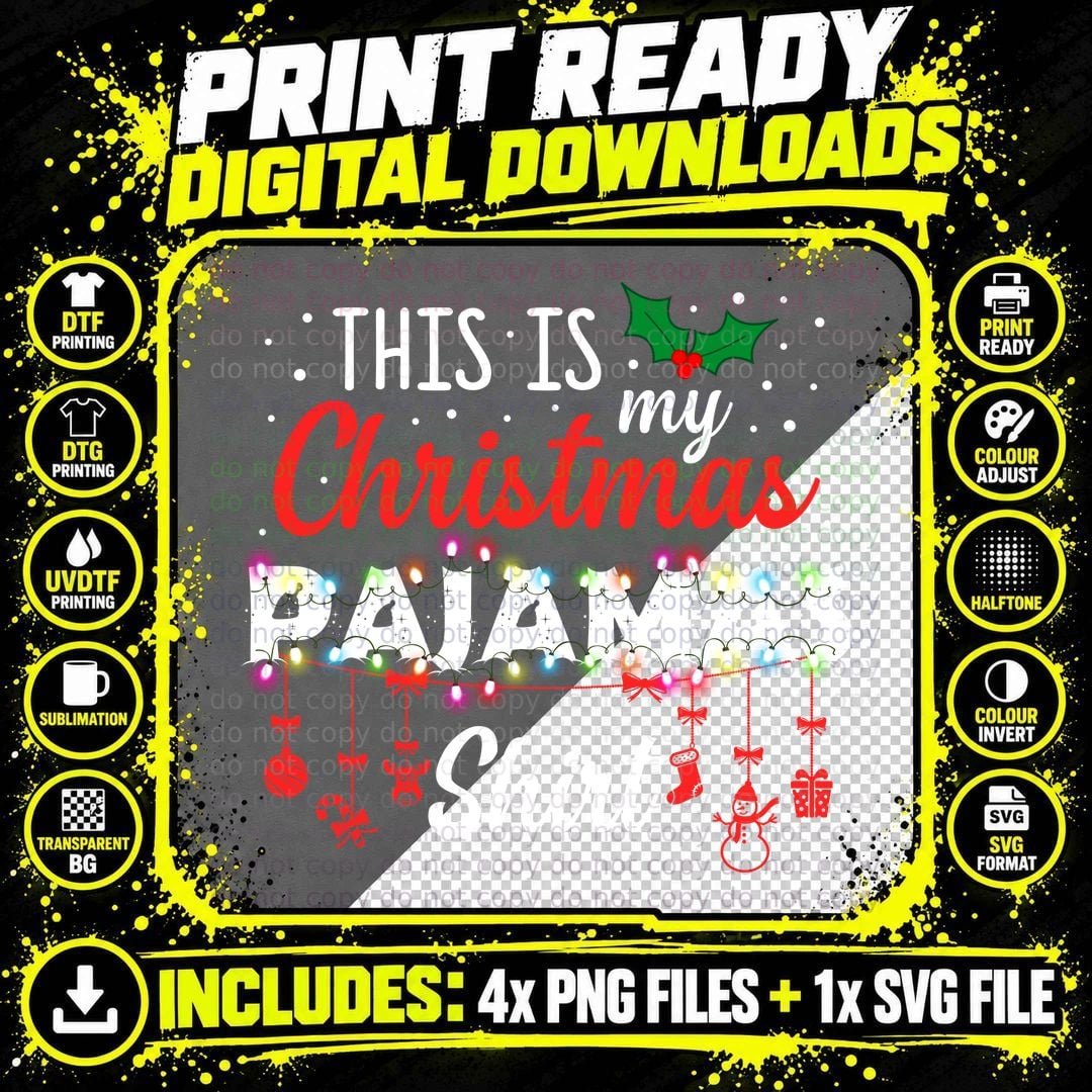 Christmas Holiday T-Shirt, Festive Design Png SVG Digital Bundle