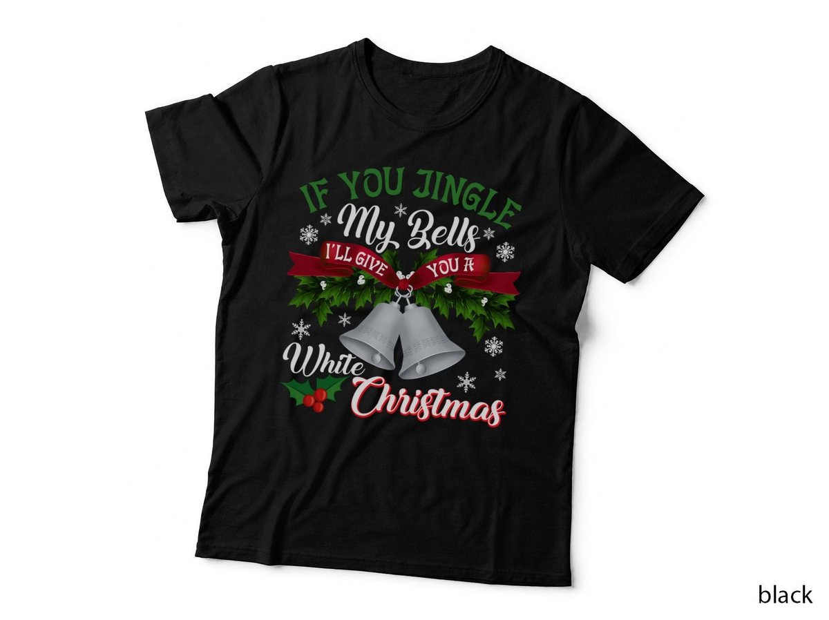 Christmas Jingle Bells T-Shirt, Festive Holiday Style, Christmas Apparel