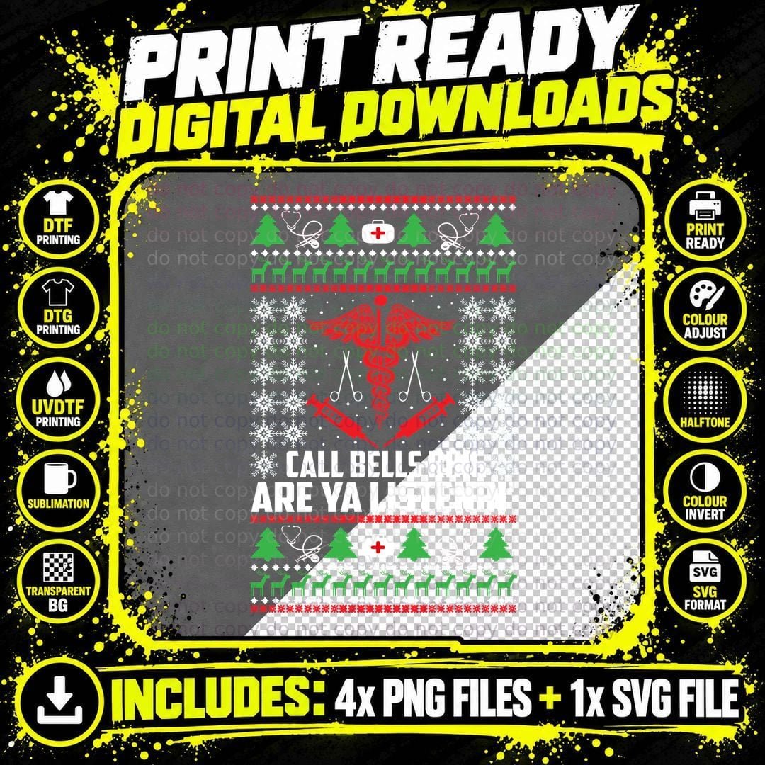 Christmas Medical Symbol T-Shirt, Festive Holiday Print Png SVG Digital Bundle