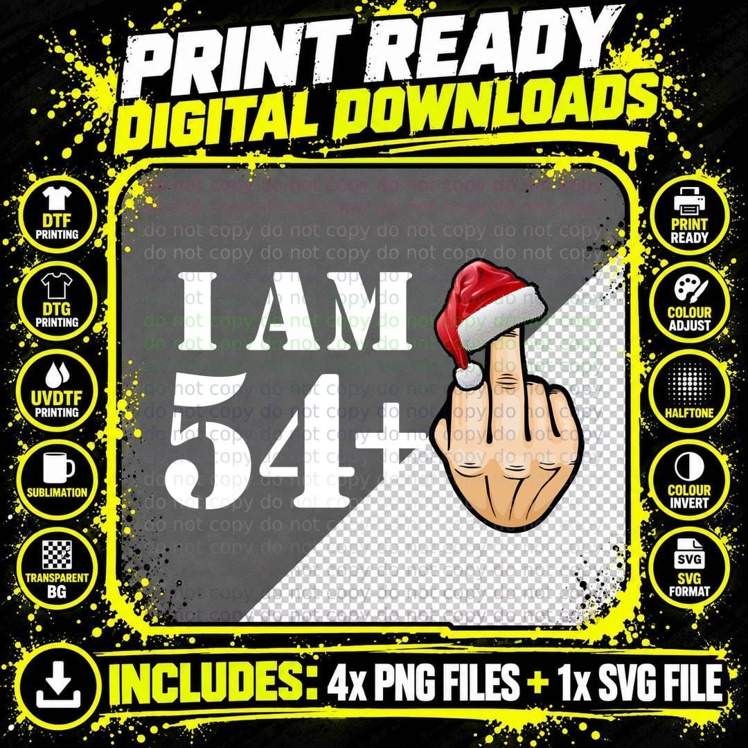 Christmas Middle Finger T-Shirt, Holiday Sarcasm Png SVG Digital Bundle