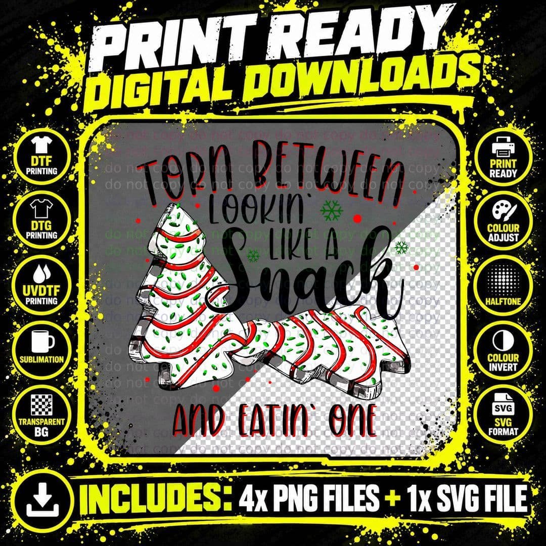 Christmas Pretzel T-Shirt, Festive Holiday Snack Png SVG Digital Bundle