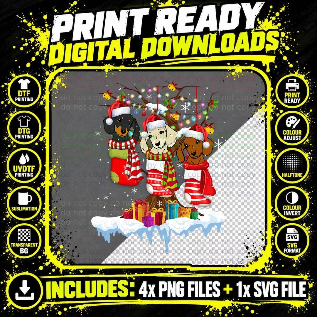 Christmas Puppy Socks T-Shirt, Festive Holiday Design Png SVG Digital Bundle