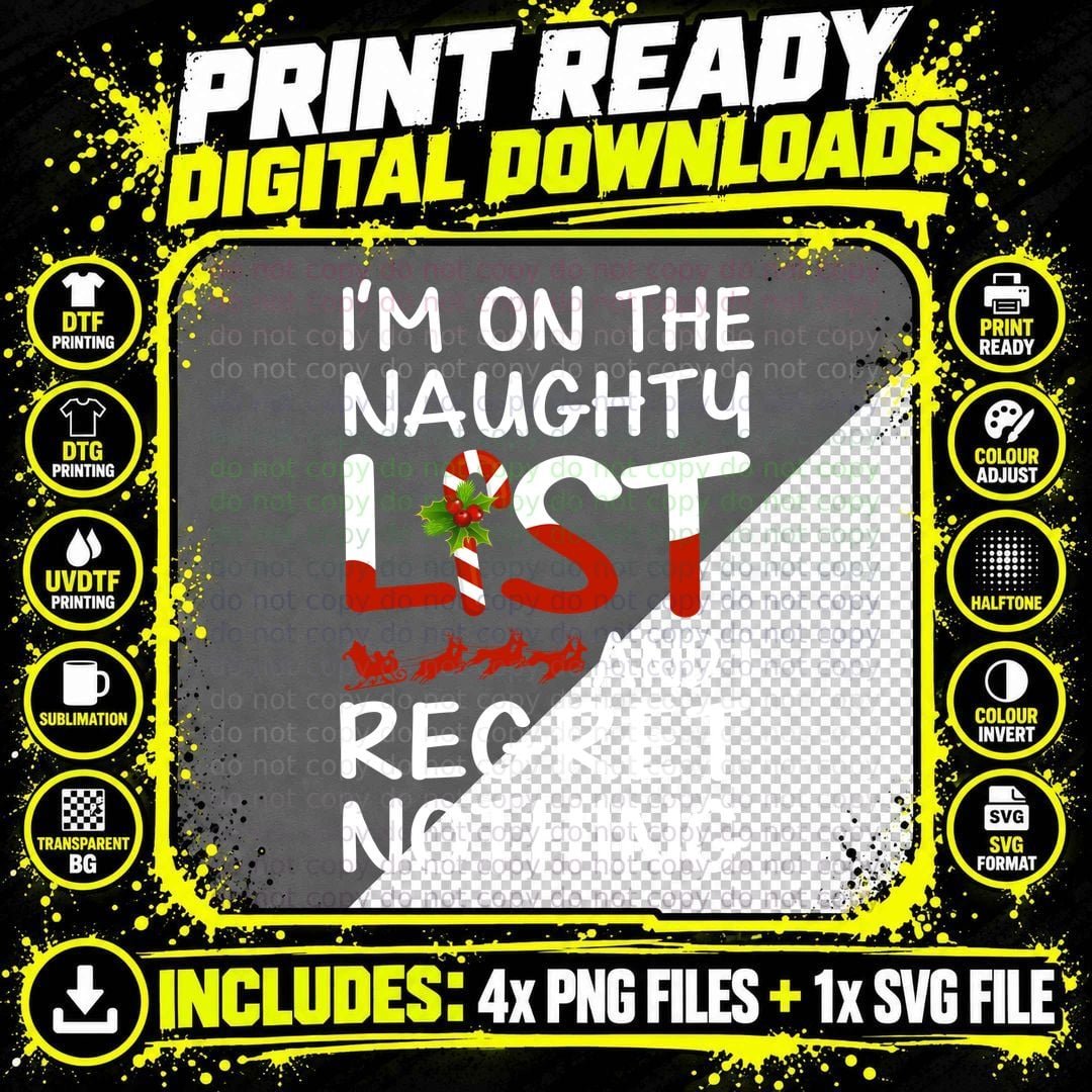 Christmas Santa Sleigh T-Shirt, Festive Holiday Theme Png SVG Digital Bundle