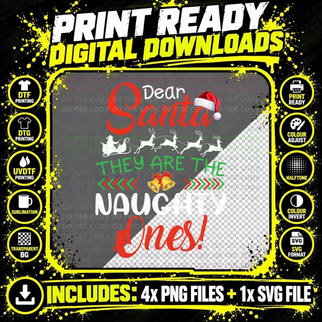 Christmas Santa T-Shirt, Festive Holiday Theme Png SVG Digital Bundle