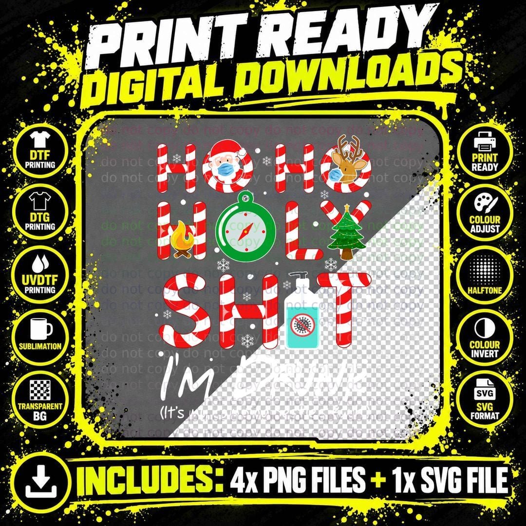 Christmas Sarcasm T-Shirt, Festive Humor Design Png SVG Digital Bundle