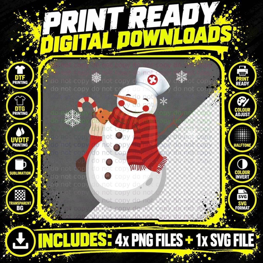 Christmas Snowman T-Shirt, Festive Holiday Theme Png SVG Digital Bundle