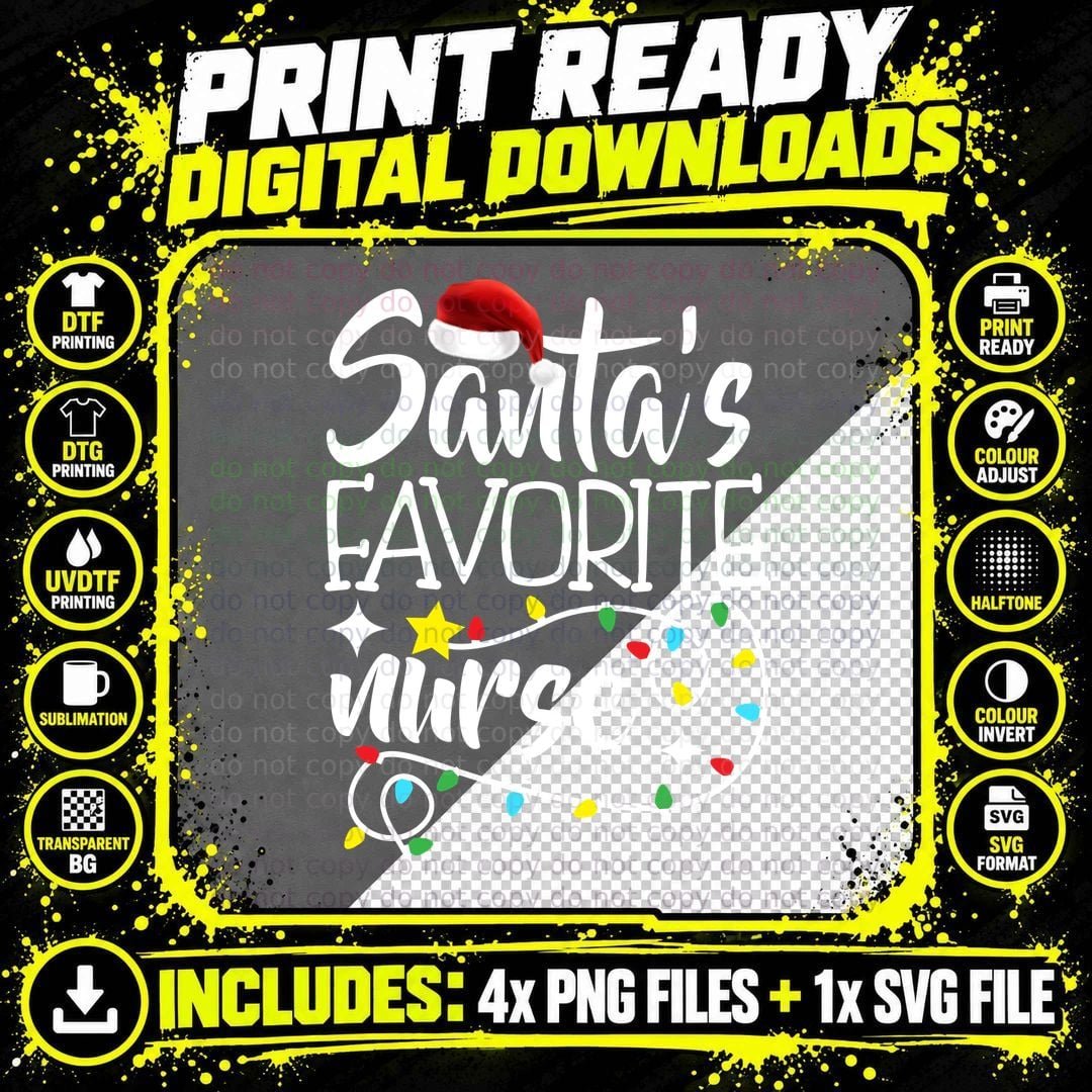 Christmas Star and Lights T-Shirt, Festive Holiday Png SVG Digital Bundle