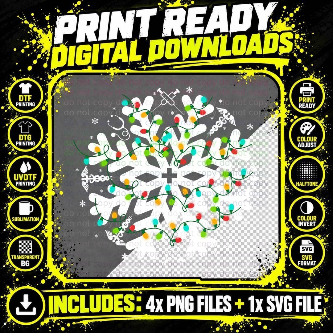 Christmas String Lights T-Shirt, Festive Holiday Design Png SVG Digital Bundle