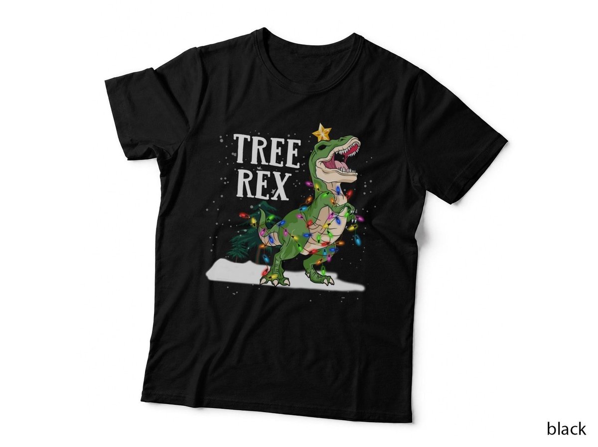 Christmas T-Rex T-Shirt, Festive Dinosaur Design, Holiday Gift Idea