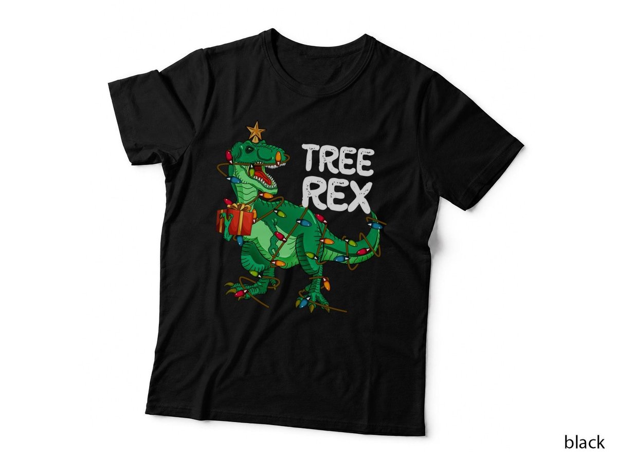 Christmas T-Rex T-Shirt, Festive Holiday Design, Pet Lover Apparel