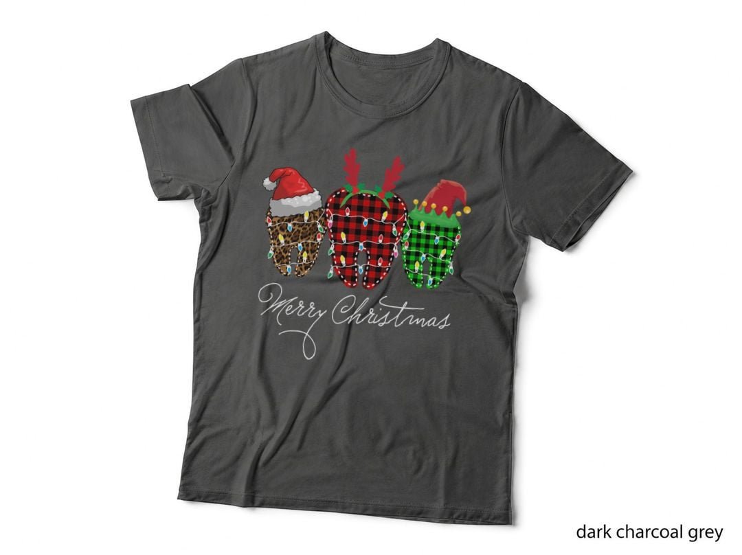 Christmas Teeth T-Shirt, Festive Holiday Print, Christmas Apparel