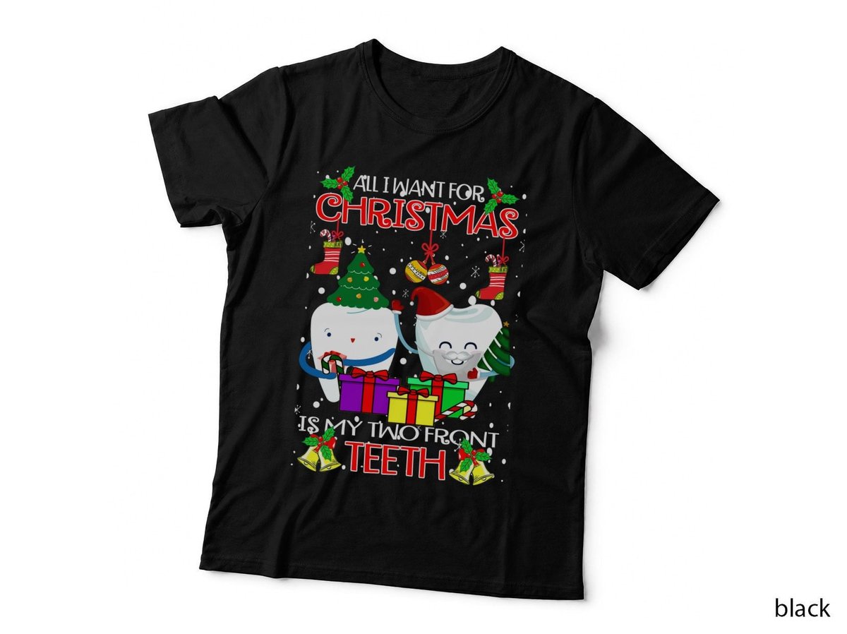 Christmas Teeth T-Shirt, Festive Holiday Theme, Pet Lover Apparel