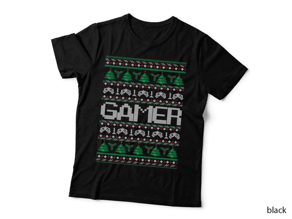Christmas Tree Pattern T-Shirt, Festive Holiday Style