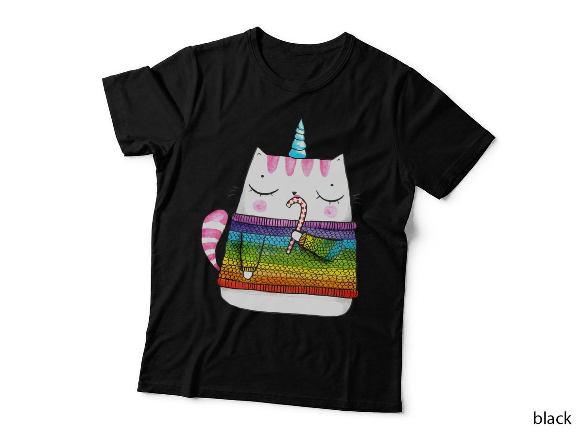 Christmas Unicorn Cat T-Shirt
