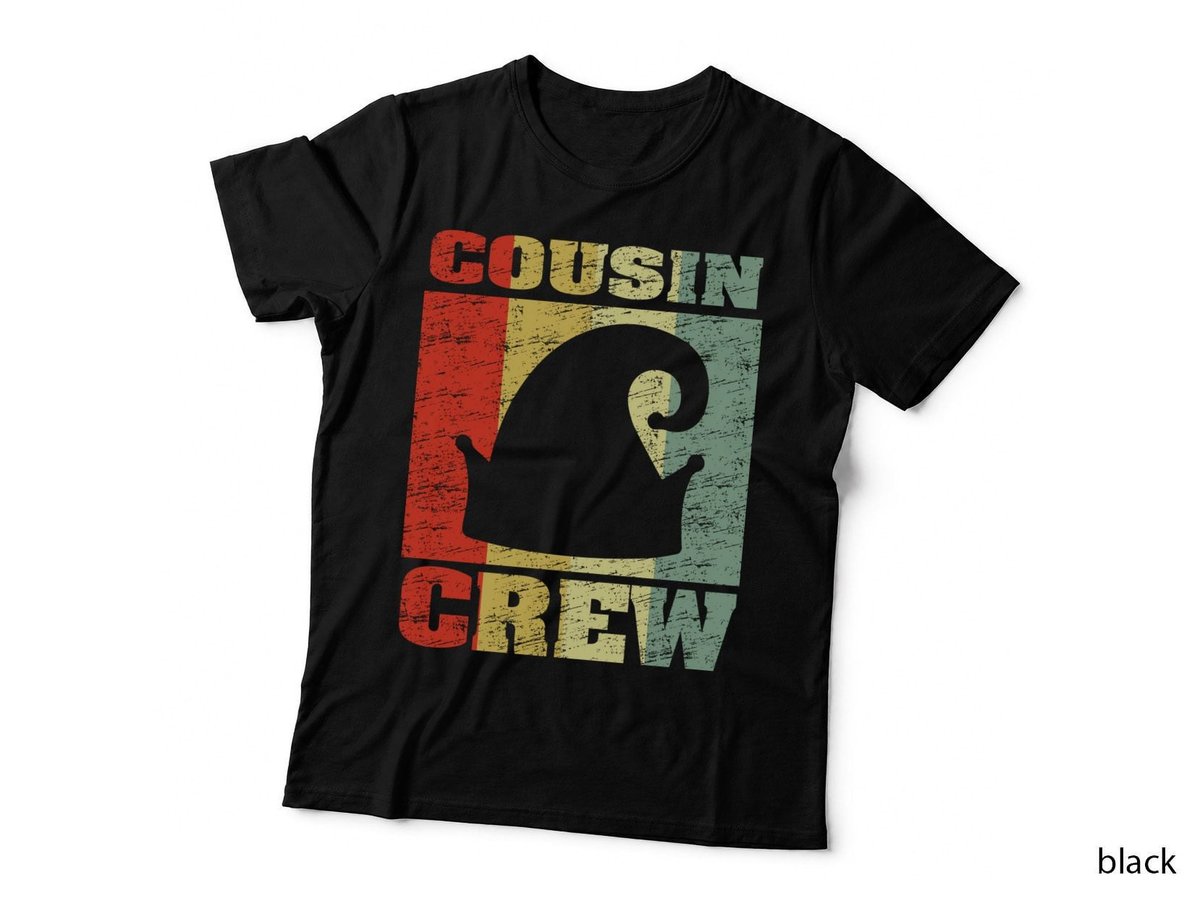 Cousin Crew Christmas T-Shirt, Vintage Retro, Festive Family Apparel