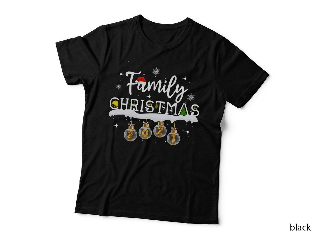 Cute Family Christmas 2021 T-Shirt, Festive Holiday Design