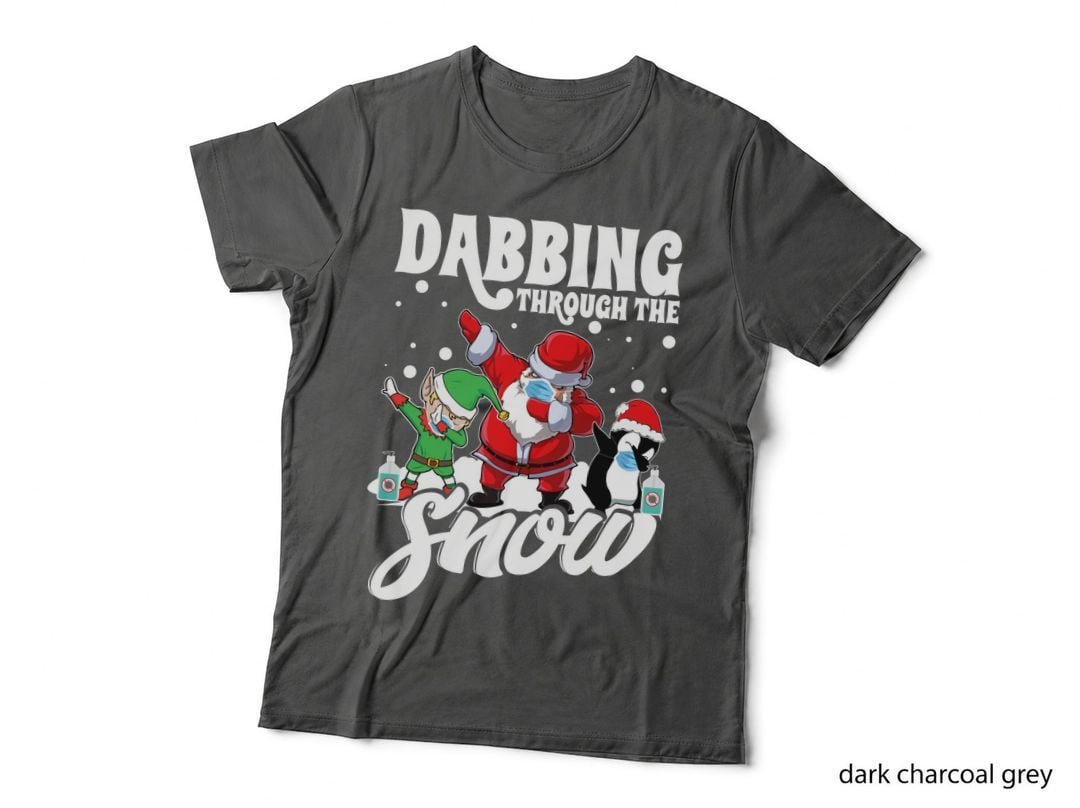 Dabbing Santa, Elf, Penguin Masks T-Shirt, Festive Christmas Apparel