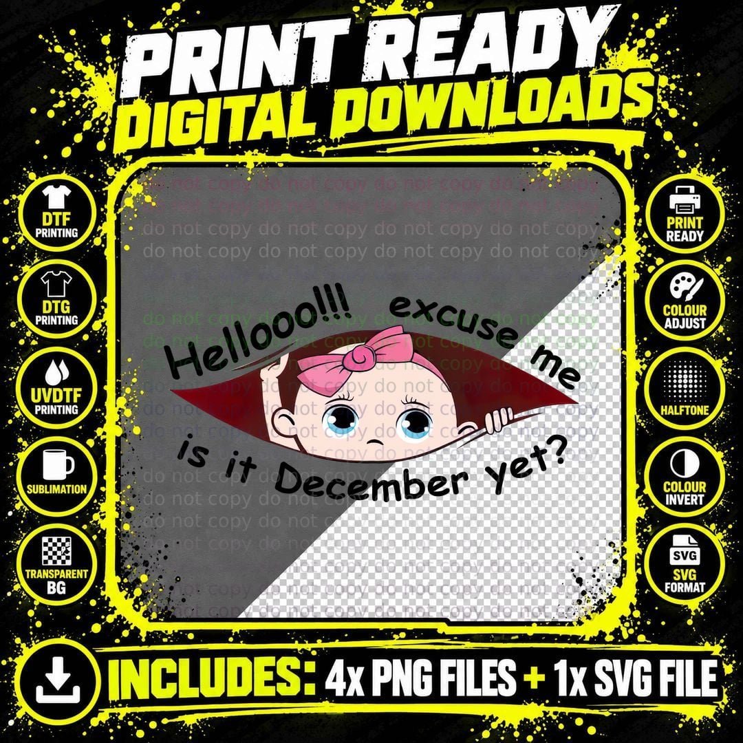 December T-Shirt, Holiday Season, Christmas Apparel Png SVG Digital Bundle