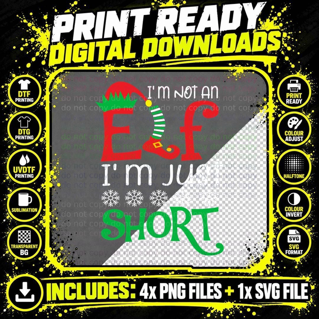 Elf Christmas T-Shirt, Festive Holiday Theme Png SVG Digital Bundle