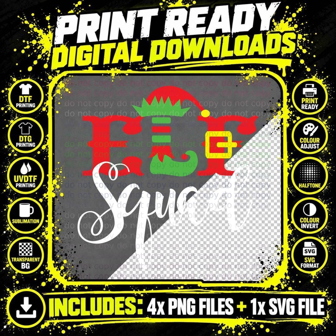 Elf Christmas T-Shirt, Festive Holiday Theme Png SVG Digital Bundle
