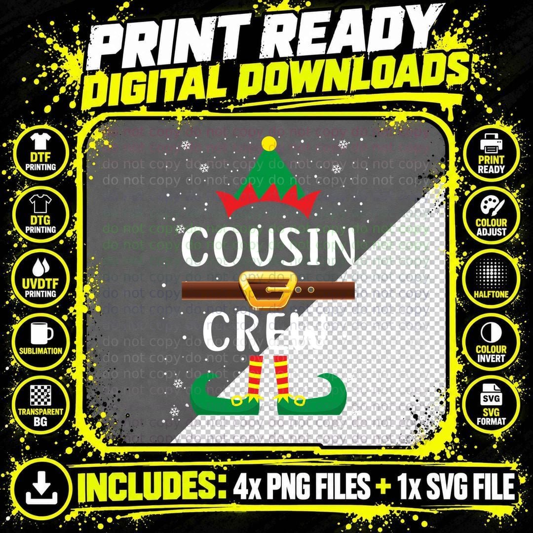 Elf Costume T-Shirt, Christmas Theme, Holiday Fun Png SVG Digital Bundle