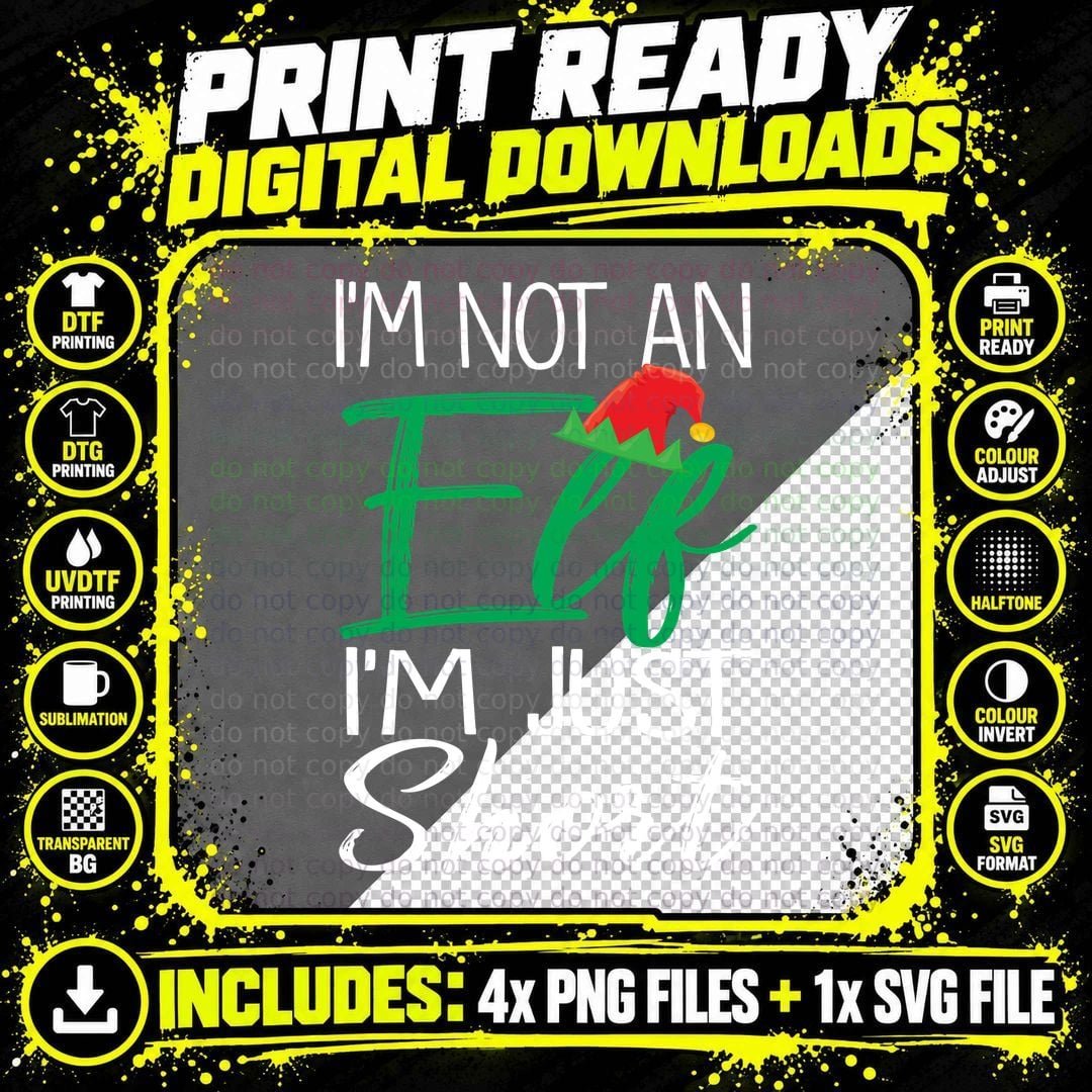 Elf Movie Christmas T-Shirt, Holiday Festive Design Png SVG Digital Bundle