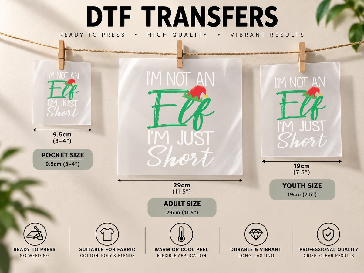 Elf Movie Christmas, Holiday Festive Design, Christmas DTF Transfer Iron On