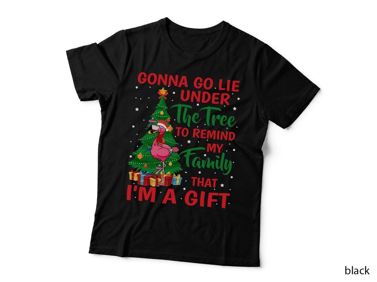 Flamingo Christmas Tree T-Shirt, Holiday Sarcasm, Festive Gift Idea