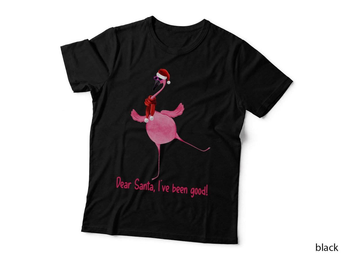 Flamingo Santa T-Shirt, Christmas Holiday, Pet Lover Apparel