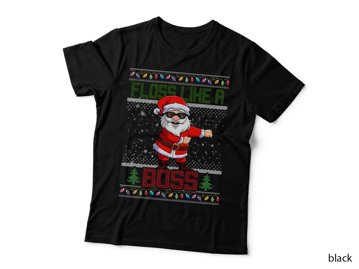 Floss Like a Boss T-Shirt, Christmas Party, Festive Fun