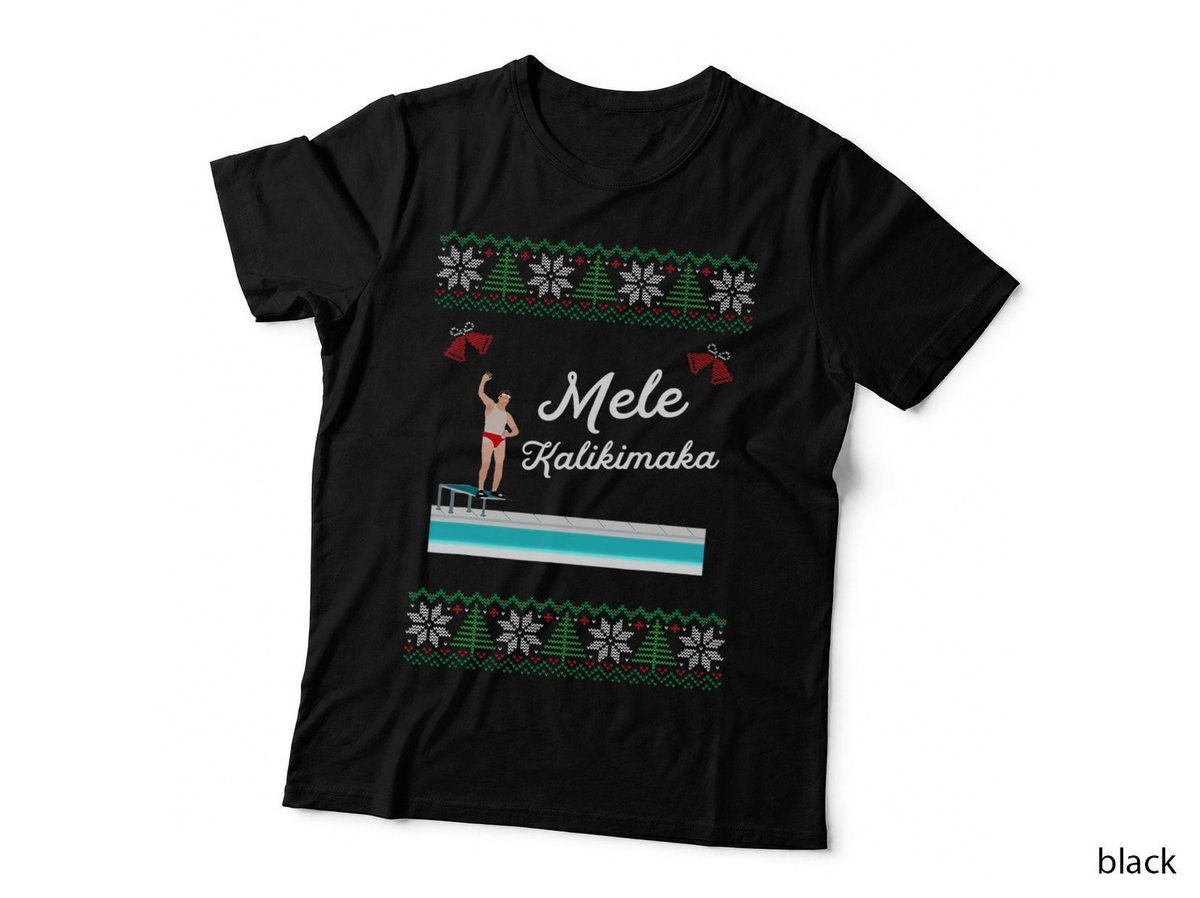 Funny Diving Man T-Shirt, Ugly Christmas Sweater Style, Holiday Humor