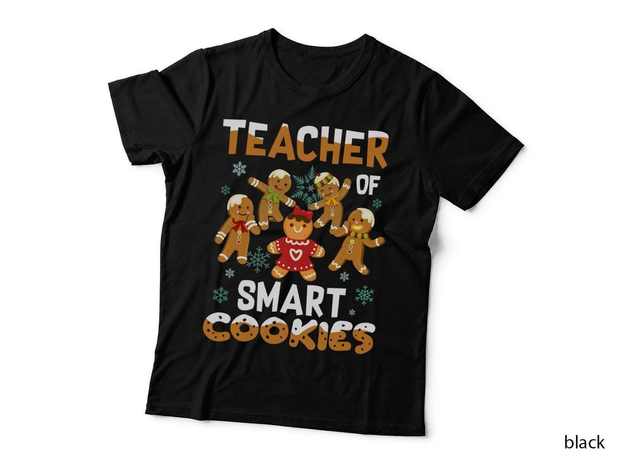 Gingerbread Teacher T-Shirt, Christmas Theme, Holiday Gift Idea