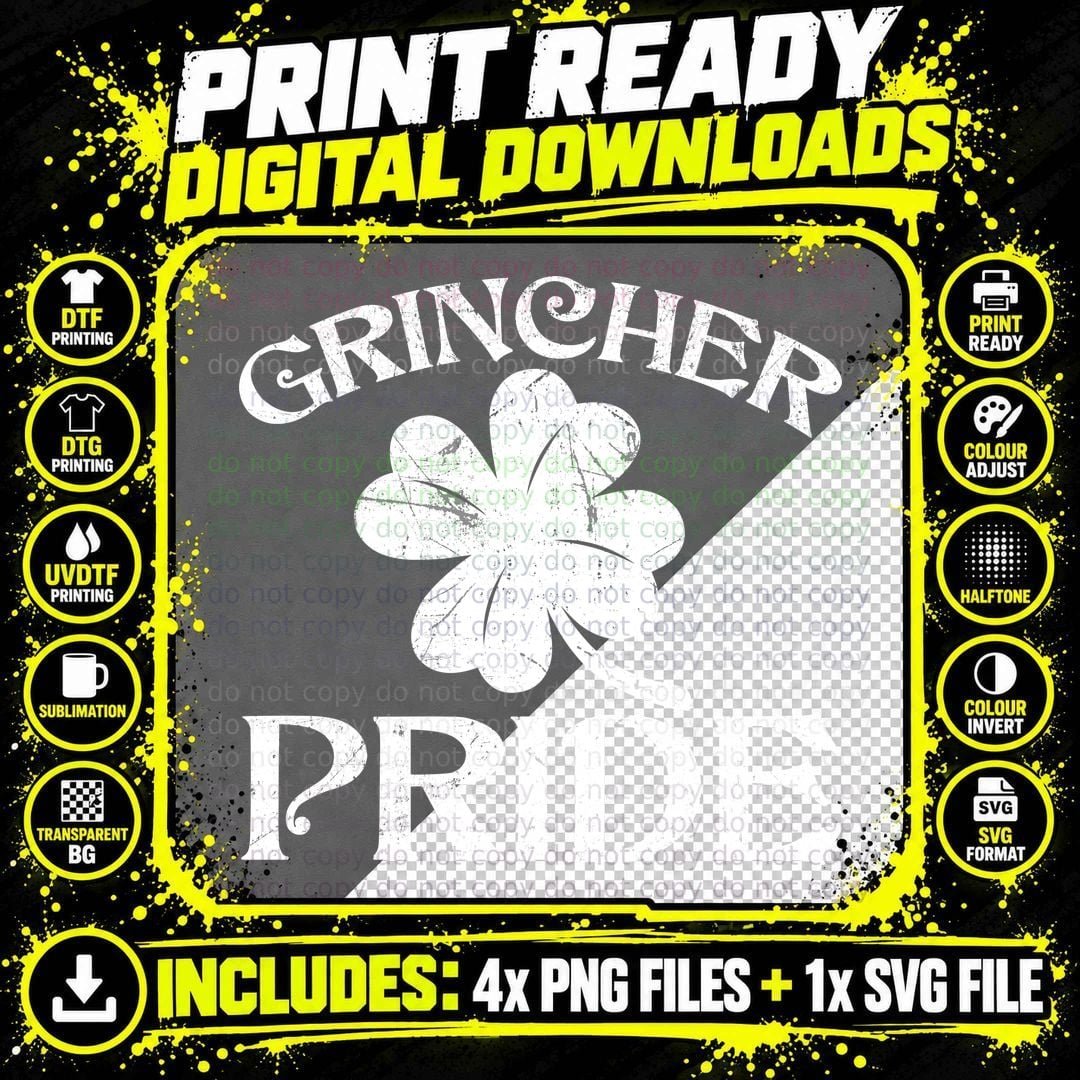Grincher Pride T-Shirt, Christmas Grumpy Green Png SVG Digital Bundle