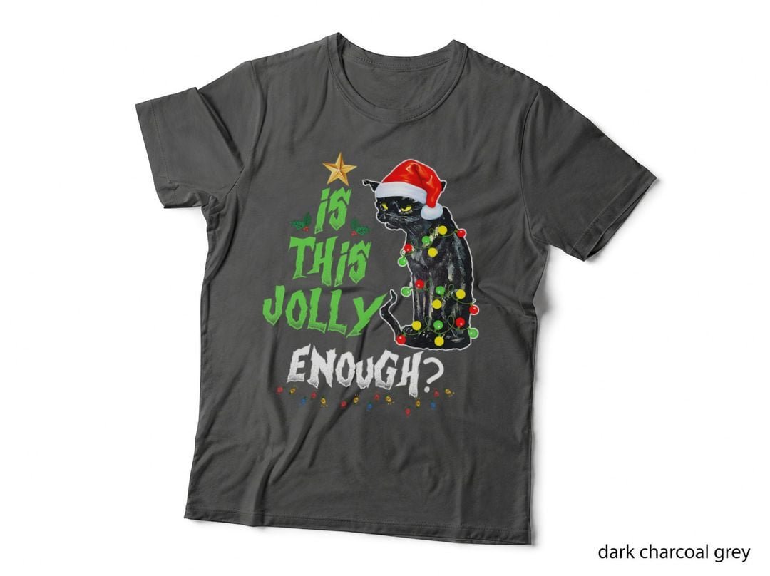 Grumpy Santa Cat Christmas Sweatshirt, Holiday Humor, Pet Lover Apparel T-Shirt