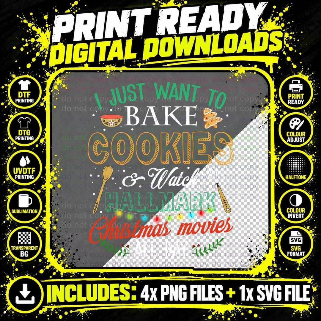 Hallmark Christmas Movies T-Shirt, Festive Holiday Theme Png SVG Digital Bundle