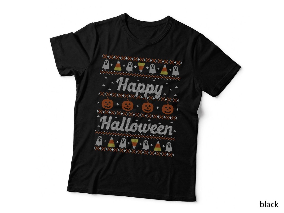 Halloween Pumpkin Ugly Sweater T-Shirt, Funny Tacky Gift Sweatshirt