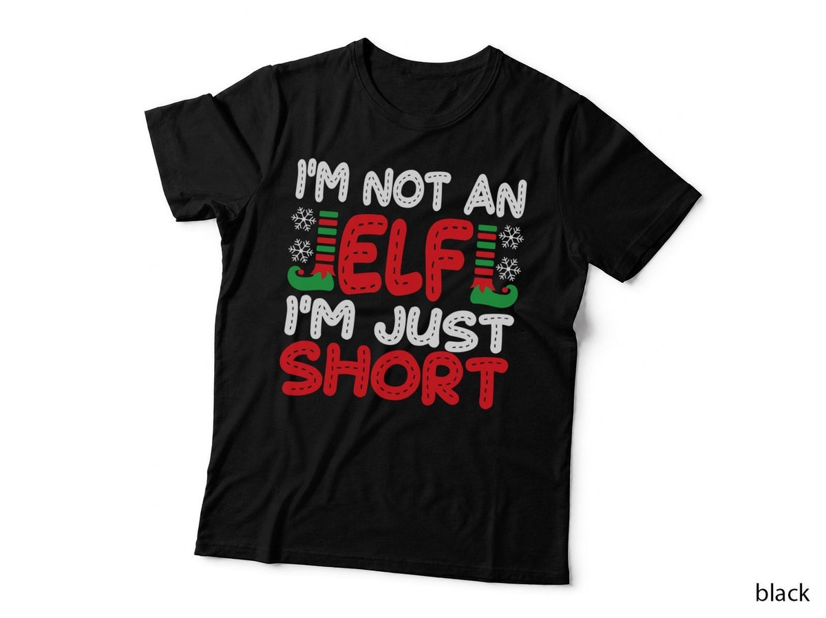 Jelf Short, Christmas, Festive Elf Print T-Shirt