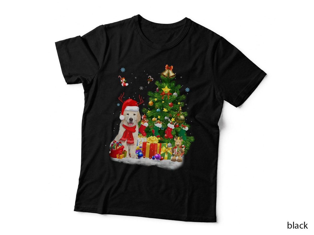Lab Dog Christmas Tree T-Shirt, Festive Pet Apparel, Holiday Gift Idea
