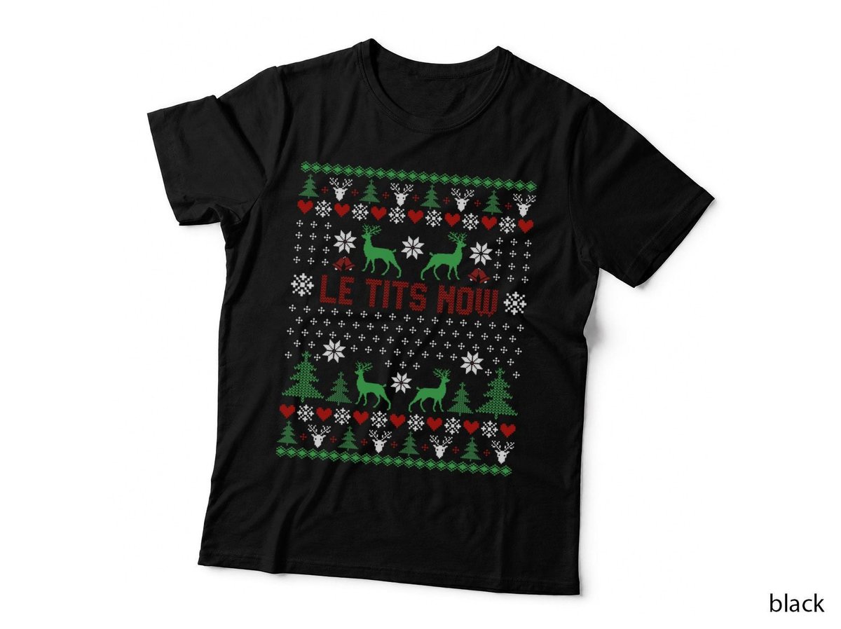 Le Tits Now Christmas Ugly Sweater T-Shirt