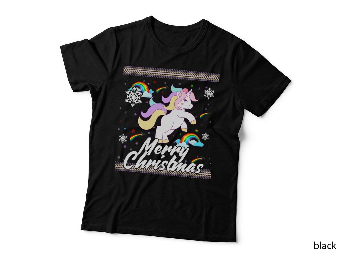 Merry Christmas Unicorn T-Shirt, Festive Holiday Print, Pet Lover Apparel