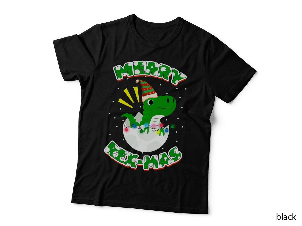 Merry Dinosaur Rexmas T-Shirt, Christmas Holiday Design, Festive Gift Idea