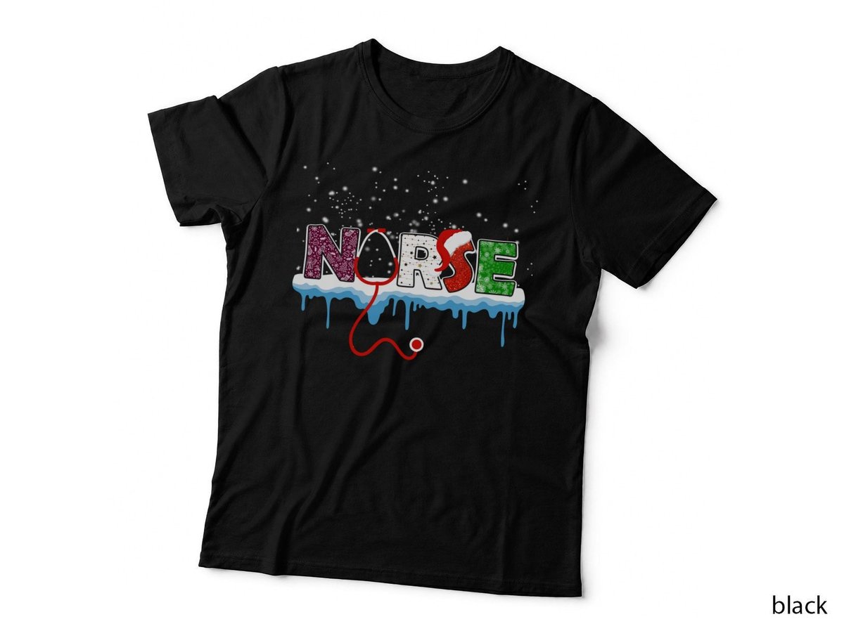 Nurse Christmas Stethoscope T-Shirt, Holiday Medical Theme