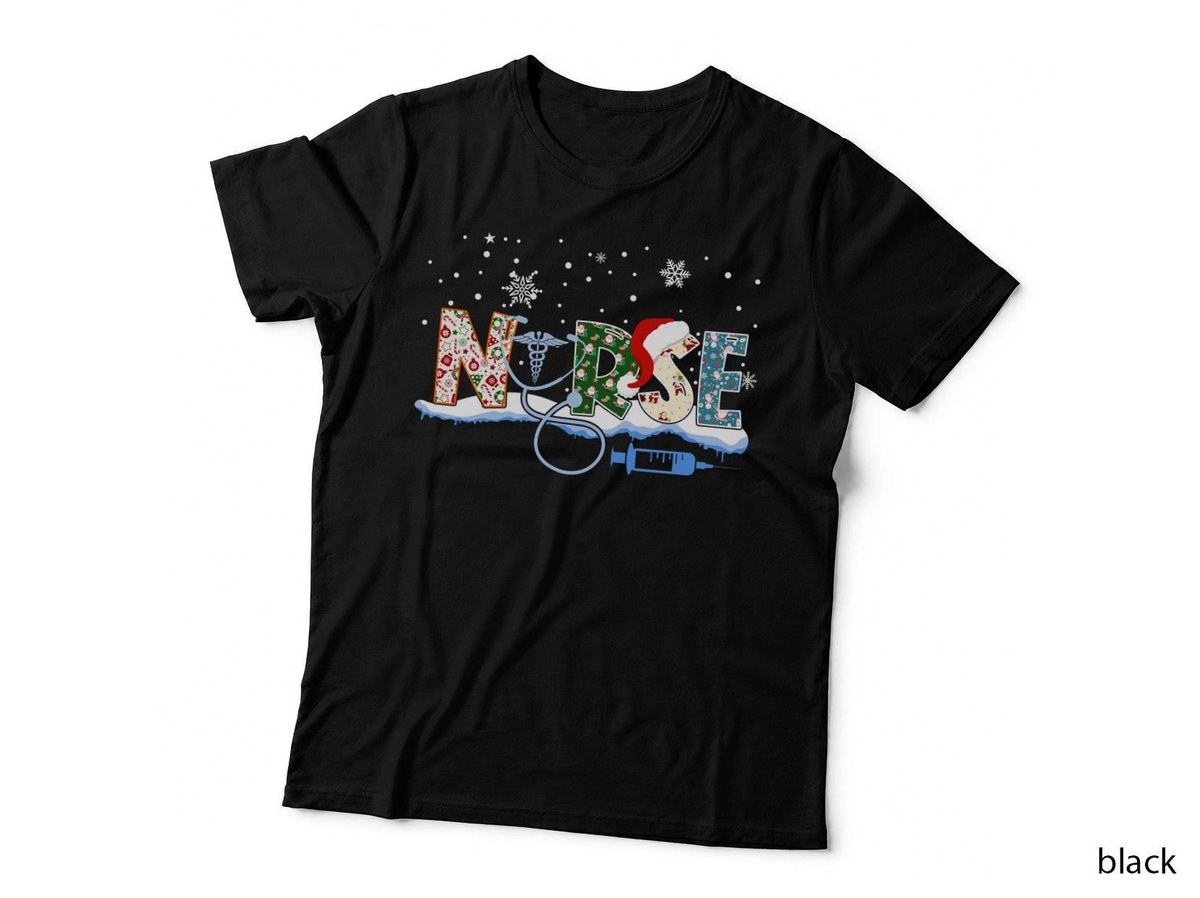 Nurse Christmas T-Shirt, Holiday Medical Print, Pet Lover Apparel