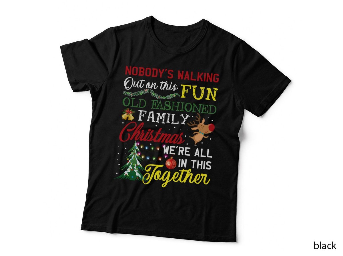 Old Fashioned Christmas T-Shirt, Festive Holiday Print, Vintage Style