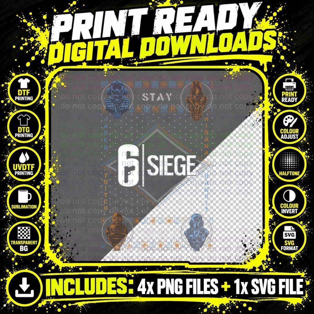 Rainbow Six Siege Stay Frosty Ugly Christmas Sweater Png SVG Digital Bundle