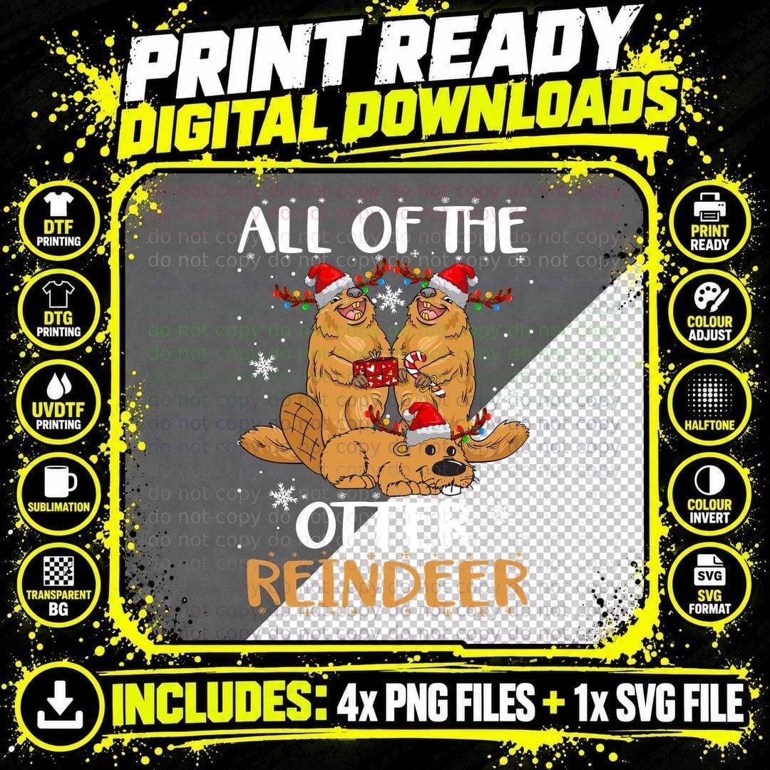 Reindeer Inker Christmas T-Shirt, Festive Holiday Design Png SVG Digital Bundle