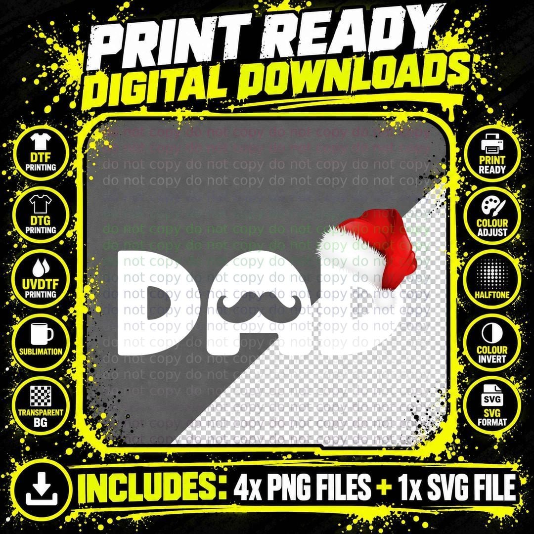 Santa Hat T-Shirt, Christmas Theme, Festive Holiday Wear Png SVG Digital Bundle