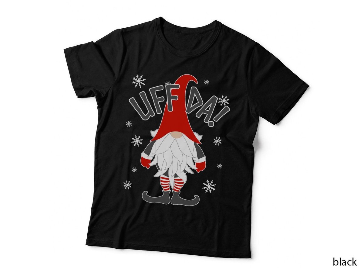 Uff Da Danish Gnome Scandinavian Sweatshirt, Christmas Nordic Style T-Shirt