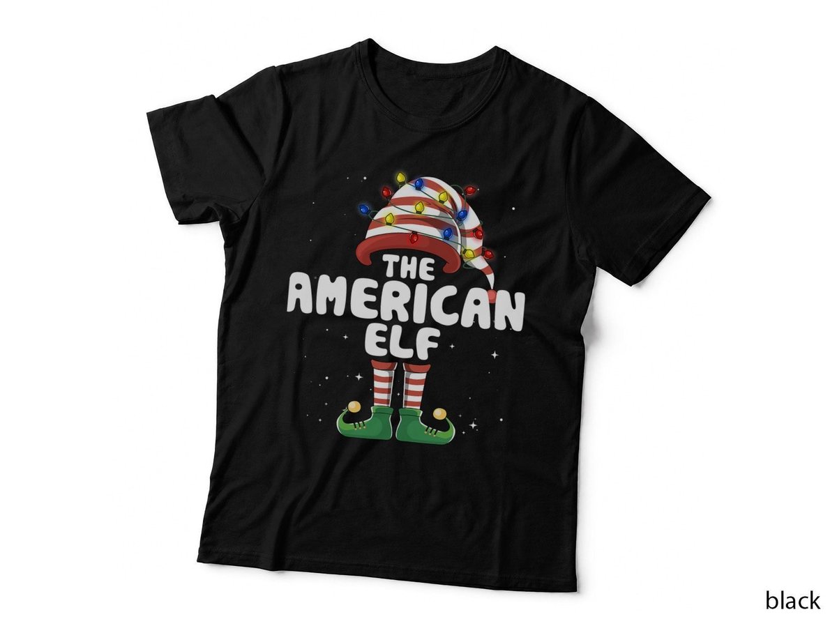 American Elf Lights Matching Family Christmas Group Pajamas T-Shirt